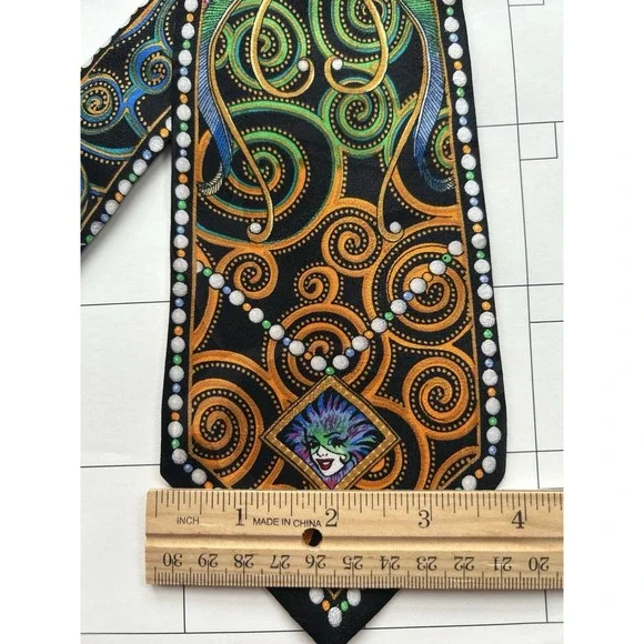 Andrea Mistretta 100% Silk Neck Tie Masquerade Mardi Gras 58" - Picture 6 of 6